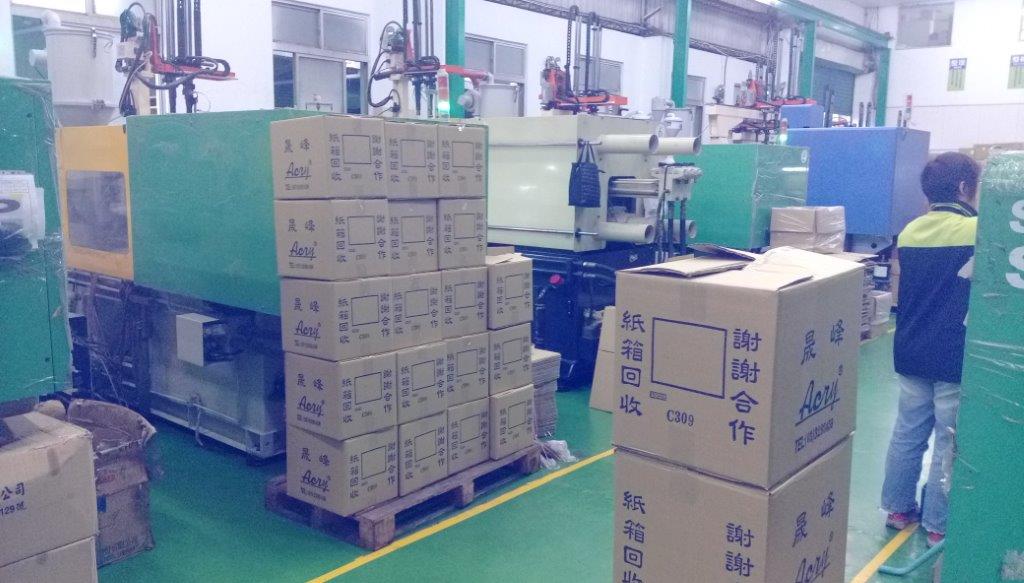 plastic mold factory with goods