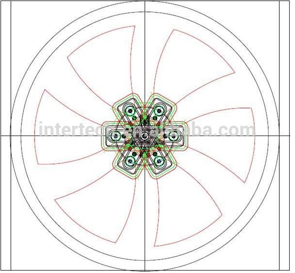 Plastic fan mold design