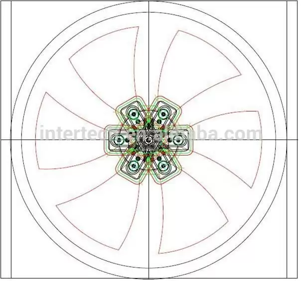 Plastic fan mold design